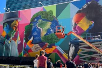 Peinture murale d’Eduardo Kobra au siège de l'ONU