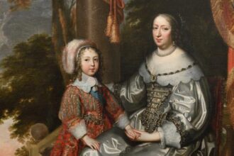 Un portrait rare de Louis XIV enfant et de sa mère