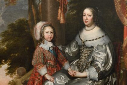 Un portrait rare de Louis XIV enfant et de sa mère