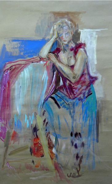 Giulia ANDREANI le repos gouache sur papier